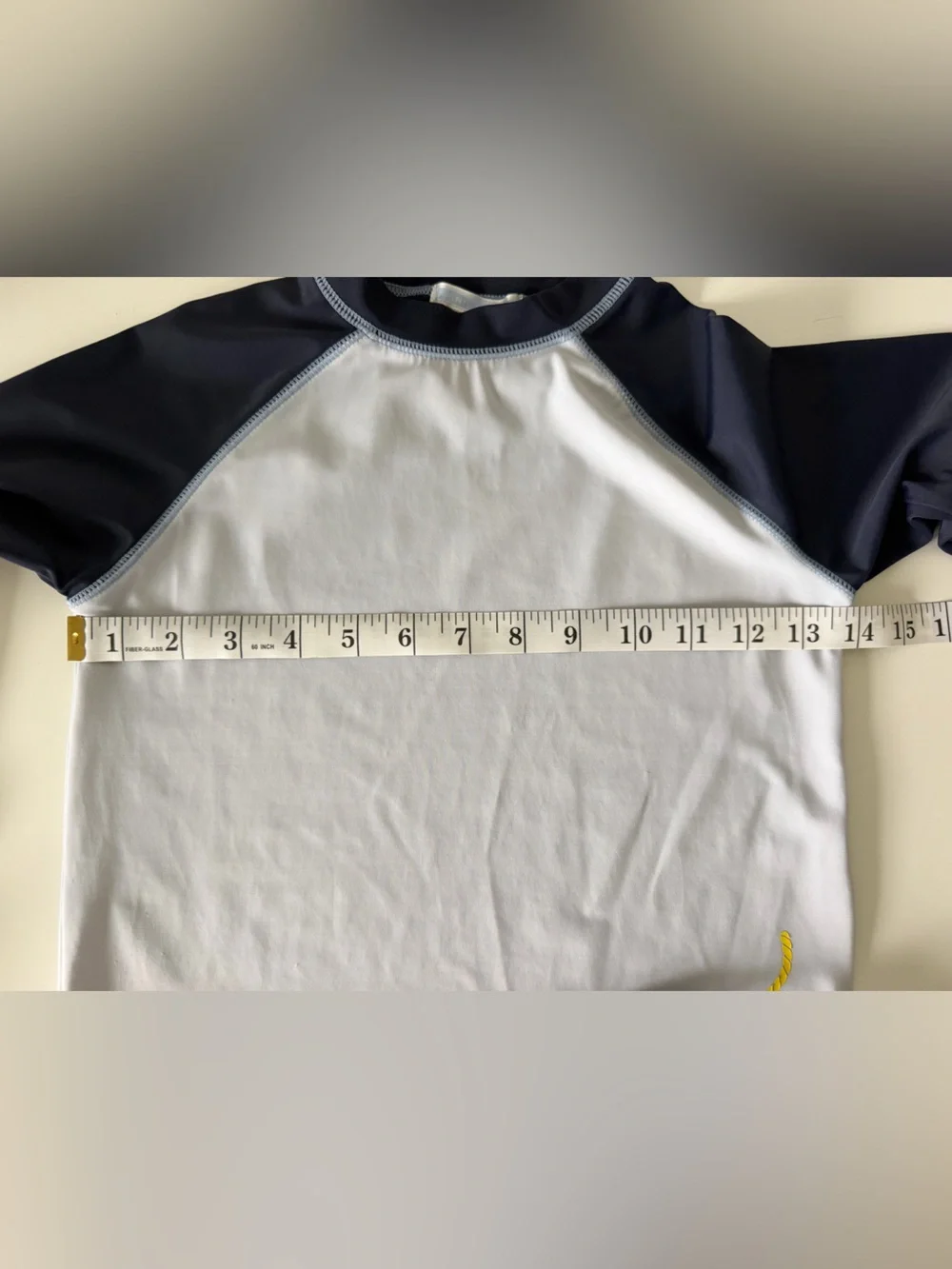 Janie and Jack Boys Rash Guard Swim Shirt Sz 5 Navy White Anchor Nautical UPF